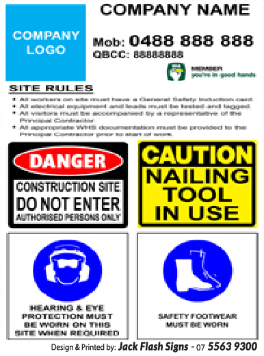 Builder Construction Site Signs Jack Flash Signs